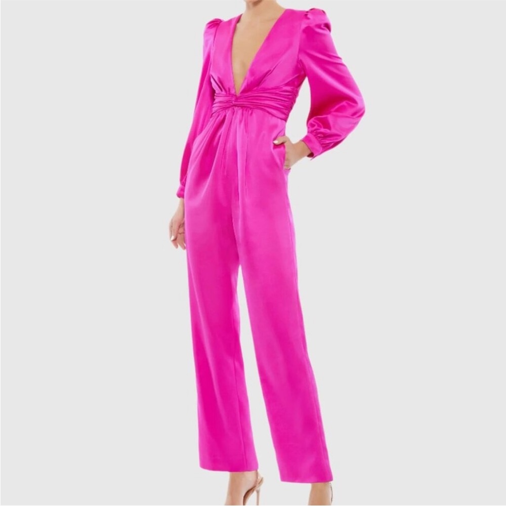 Mac Duggal Vibrant Fuchsia Jumpsuit